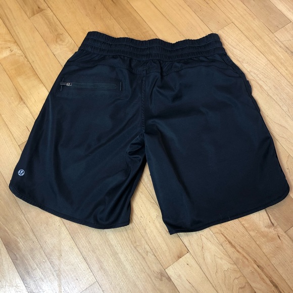 lululemon athletica Pants - Lululemon Black Board Shorts Scalloped Pockets